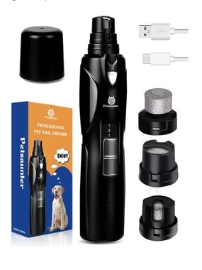 Black Rechargeable Pet Nail Grinder Grooming